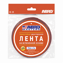 ABRO Лента клейкая двухсторонняя белая ABRO Masters 20мм*5м OE-20-RW 1/450шт